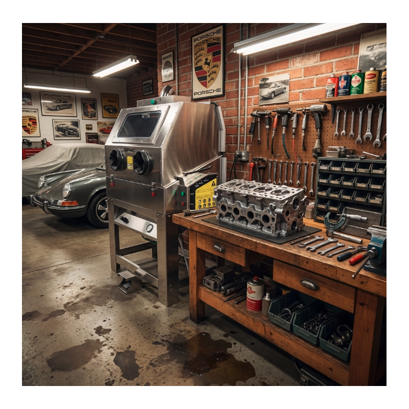 Cabine de vapor blasting BPAC dans atelier