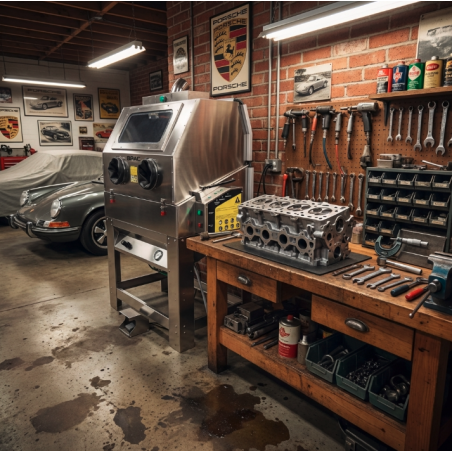 Cabine de vapor blasting BPAC dans atelier