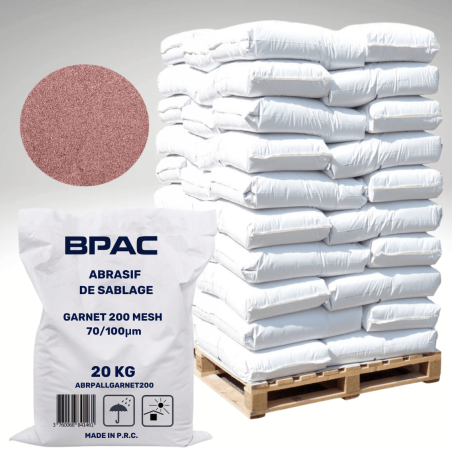Abrasif Garnet 200 pour sableuse, Palette 1 Tonne