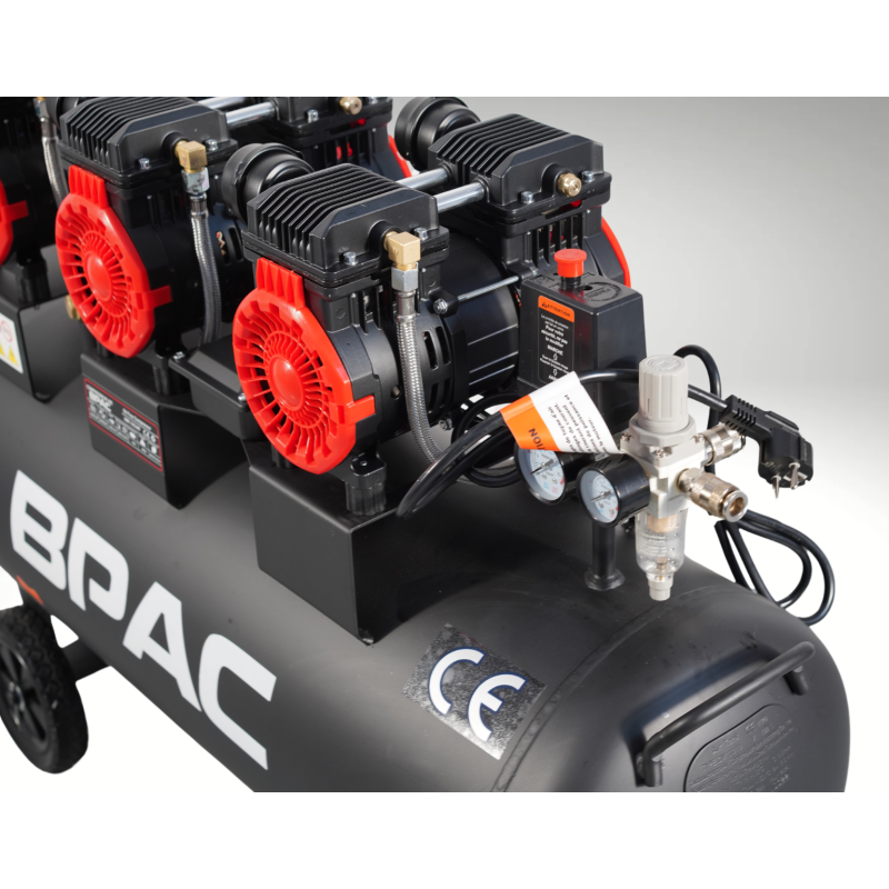 Compresseur d'air 100L 4.5 CV Silencieux BPAC vue de haut