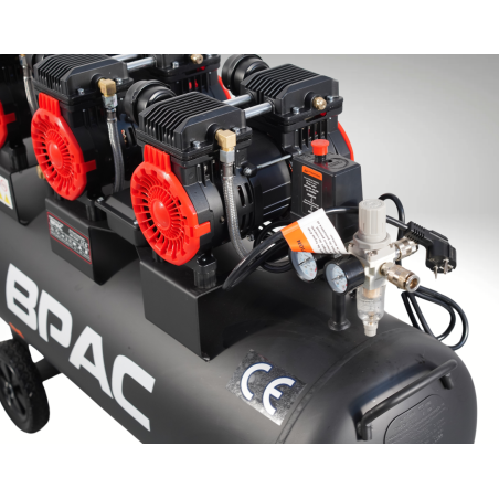 Compresseur d'air 100L 4.5 CV Silencieux BPAC vue de haut