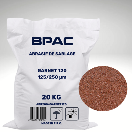 Photographie d'un Abrasif Garnet 120 pour sableuse, Palette 1 Tonne