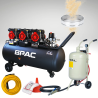 PACK Sableuse Mobile 40L + compresseur 100L silencieux + tamis 600 + tuyau air 10 m
