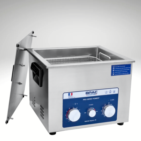 Cuve ultrason 15 litres power plus couvercle ouvert