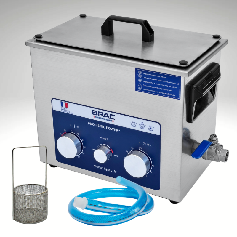 Cuve ultrason 6 litres Puissance plus haute resistance et son panier maille fine
