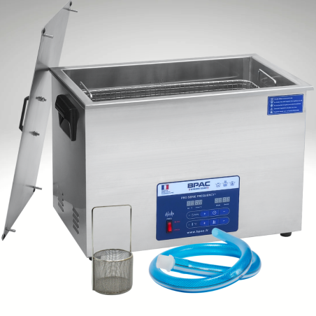 Cuve ultrason 30 litres double fréquence haute resistance et son panier maille fine.