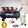 PACK Sableuse Mobile 40L + compresseur 150L silencieux + tamis 600 + tuyau air 10 m