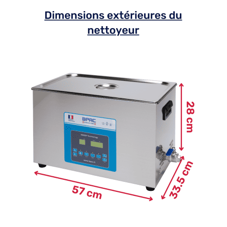 Dimensions extérieures de la cuve BPAC28SK600S