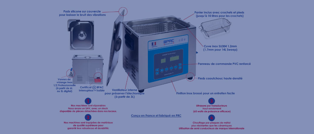 3L Nettoyeur A Ultrasons Numerique Professionnel Bac Inox Nettoyage  Chauffant